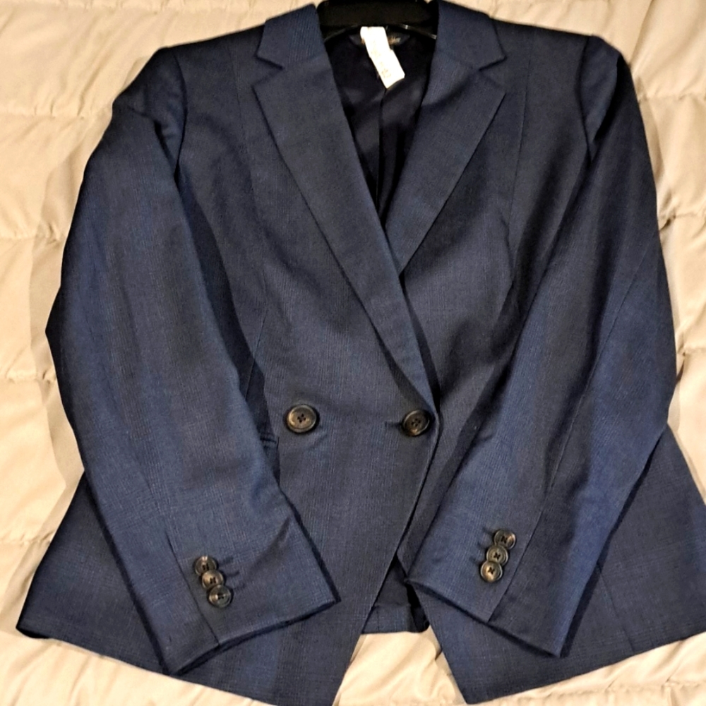 Brooks Brothers Navy Stellita Fit Wool Blend Blazer Size 4